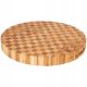 Bamboo Checkered Chopping Board Round 38cm