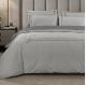 Cotton Co Cheryl Silver/Grey Duvet Cover Set - 400 Thread Count (Super King: 260cm x 230cm)
