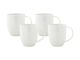 Maxwell & Williams White Basics Diamonds Coupe Mug 420ml, Set of 4