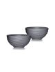 Eetrite Charcoal Ripple Tapas Bowl, Set of 2