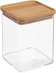 Acrylic Square Storage Container With Bamboo Lid 1L