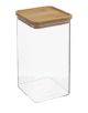 Acrylic Square Storage Container With Bamboo Lid