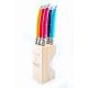 Andre Verdier Steak Knife Set with Wooden Stand, Set of 6 (Fun Mix)