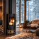 Nest & Flame Tuscany Hearth Wood Fireplace
