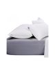 Egyption Cotton Co Fitted Sheet  400 Thread (182 x 200/4 cm) (Grey)