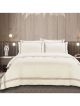 Cotton Co Giorgio Cream/Stone Duvet Cover Set - 400 Thread Count (Super King)