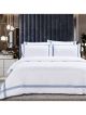 Giorgio Duvet Cover Set – White & Navy 400 Thread
