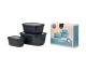 Mepal Multi Bowl Cirqula Rectangular Set 3pc - High (Nordic Black)
