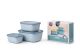 Mepal Multi Bowl Cirqula Rectangular Set 3pc - High (Nordic Blue)
