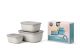 Mepal Multi Bowl Cirqula Rectangular Set 3pc - High (Nordic White)