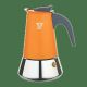 Pezzetti Steel Express Stove Top Coffee Maker 10-Cup (Orange Flame)