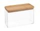 Acrylic Rectangle Storage Container With Bamboo Lid 2L