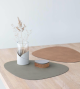 LIND DNA Reversible Cloud Leather Table Mat Curved Large