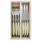 Andre Verdier Steak Knives & Forks Set – Horn (12pc in wooden box)